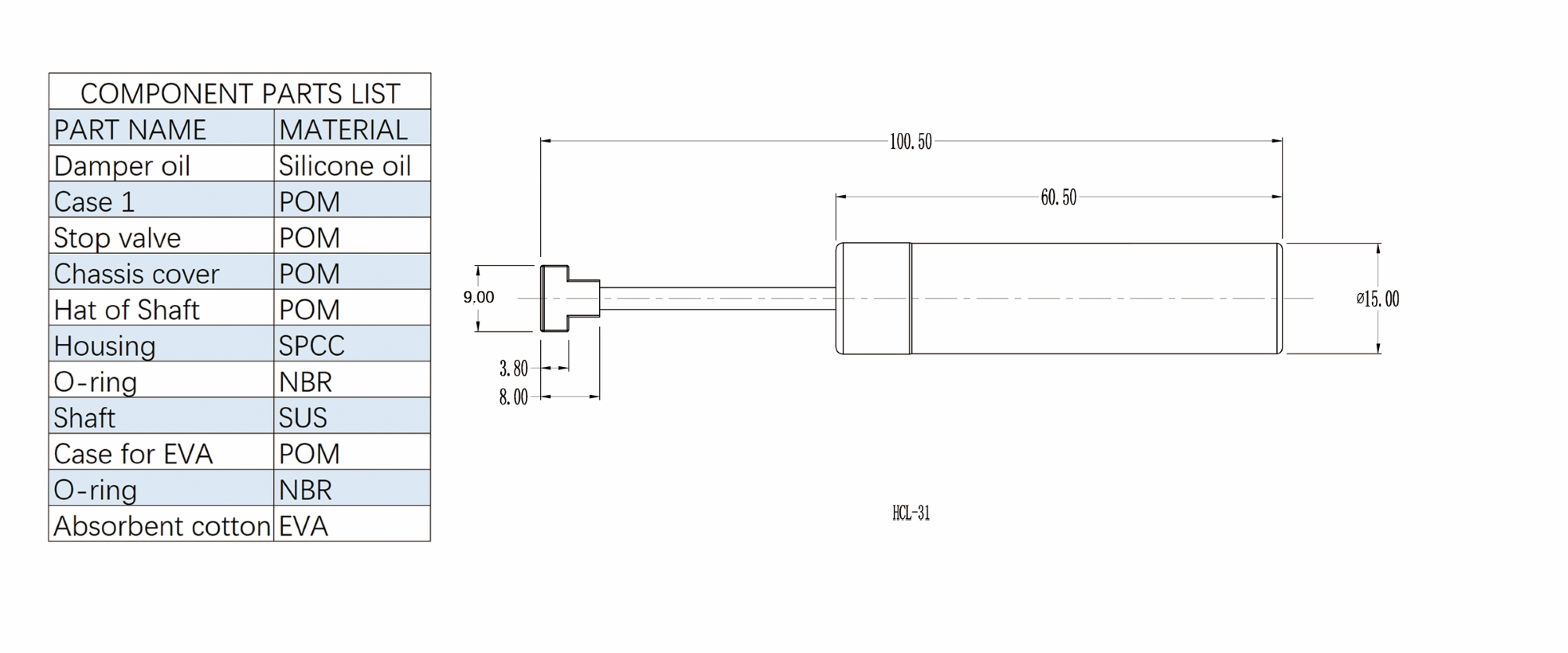 Linear Damper HCL-31